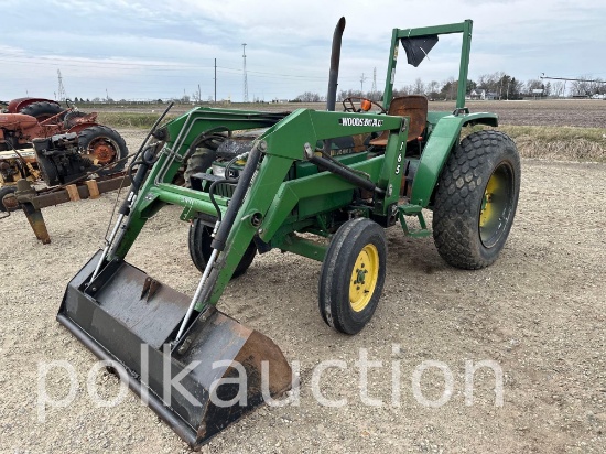 3491-JOHN DEERE 1070 w/ WOODS DuAL FRONT LOADER (SN # M01070A121008)