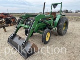 3491-JOHN DEERE 1070 w/ WOODS DuAL FRONT LOADER (SN # M01070A121008)