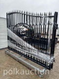 1818-20' BI-PARTING IRON GATE W/DEER DECOR