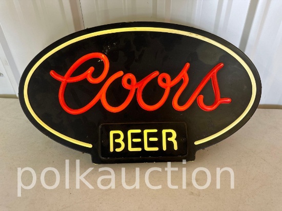 COORS LIGHTED SIGN  **NO SHIPPING AVAILABLE**