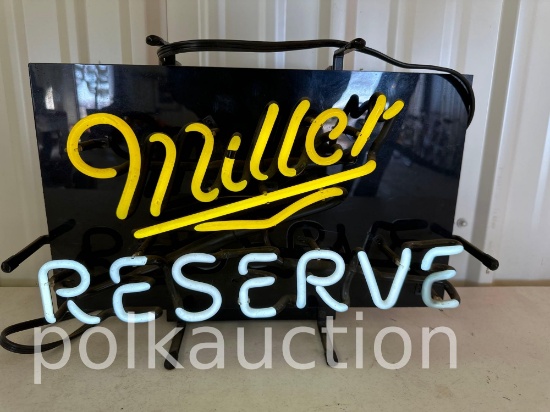MILLER RESERVE NEON SIGN  **NO SHIPPING AVAILABLE**