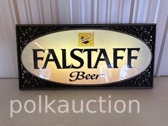 FALSTAFF BEER LIGHTED SIGN  **NO SHIPPING AVAILABLE**