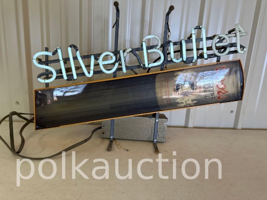 COORS SILVER BULLET NEON SIGN  **NO SHIPPING AVAILABLE**