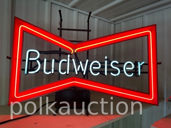 BUDWEISER NEON SIGN  **NO SHIPPING AVAILABLE**