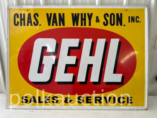GEHL SIGN SINGLE SIDED METAL (34"X46")