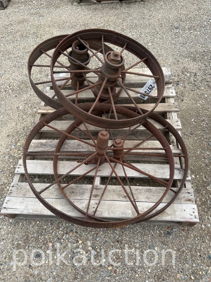 2973-(4) STEEL WHEELS 27'' & 30''