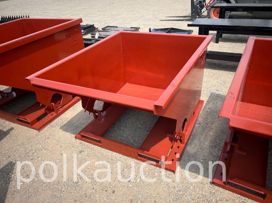 5407-1.5 CUBIC YARD SELF DUMPING HOPPER W/FORK POCKETS