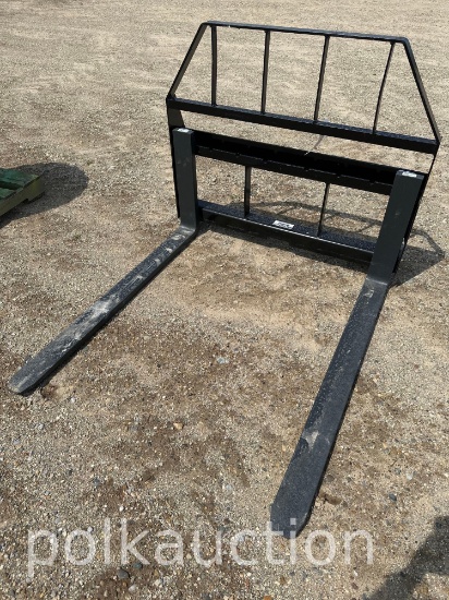 5525-NEW KIVEL SKIDSTEER/TRACTOR PALLET FORK ATTACHMENT-3500# CAPACITY