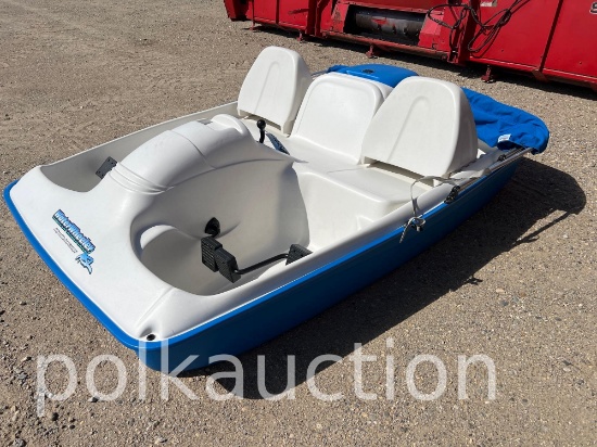 6645-WATERWHEELER PADDLE BOAT W/CANOPY