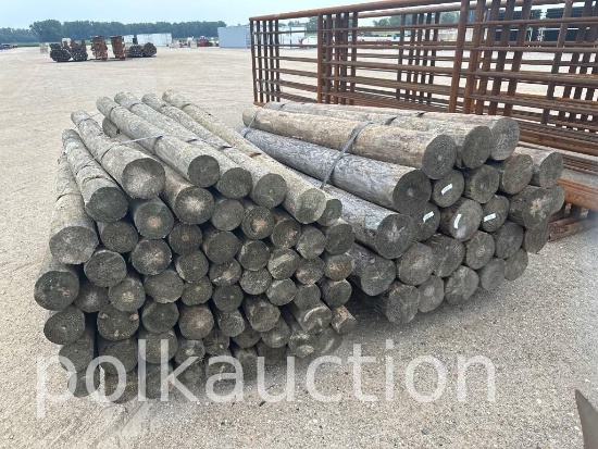 6932-1-BUNDLE OF (24) 7"X8' POSTS AND 1-BUNDLE OF (60) 4"X 7 1/2' POSTS