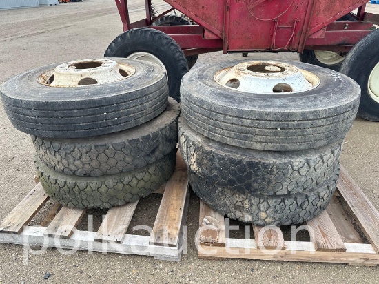 7255-(6) 10R 22.5 TIRES
