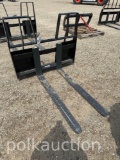 5537-NEW KIVEL SKIDSTEER/TRACTOR PALLET FORK ATTACHMENT-4200# CAPACITY