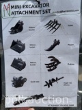 5822-(9) MINI EXCAVATOR ATTACHMENTS