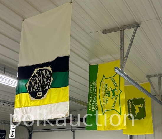 (3) JOHN DEERE BANNERS