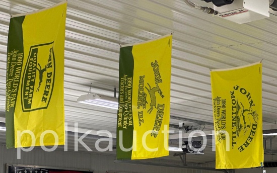 (3) JOHN DEERE BANNERS