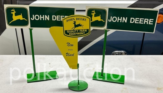 (3) JOHN DEERE MINI SIGNS