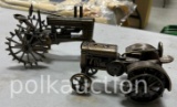 (2) FARMHAND SERIES (1986 & 1987) JOHN DEERE BRONZE TRACTORS