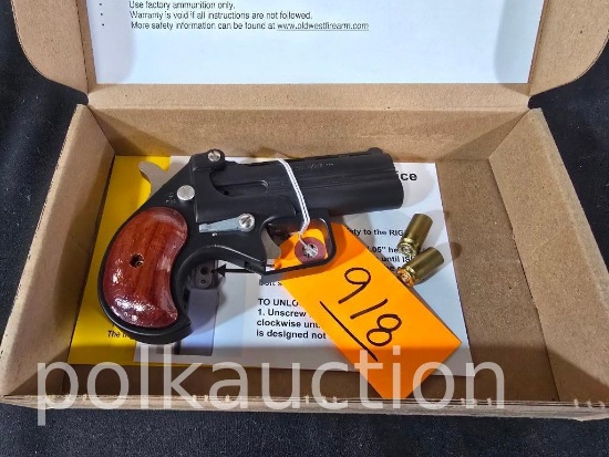918-OLD WEST BIG BORE O/U DERRINGER PISTOL 9mm  (SN#  002116)