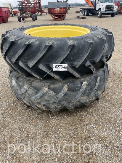 273 - (2) 18.4 - 38 TIRES ON RIMS