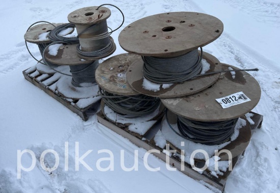 812 - (2) PALLETS OF 3/8" STEEL CABLE