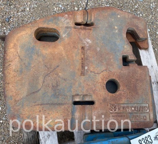 8382 - (3) NEW HOLLAND WEIGHTS (SOLD x $)