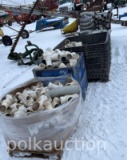813 - (4) TOTES OF MISC PVC FITTINGS