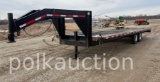 8464 - (1998) CORNPRO 28' GOOSENECK TRAILER (VIN# 4MJFG2821XE019921)