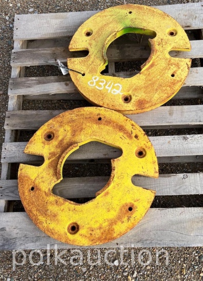 8342 - (2) REAR WEIGHTS (SOLD x $)