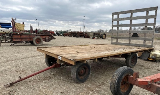 9594 - 15' x 8' FLAT HAY WAGON