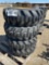 9327 - (4) NEW FORRUNNER SKS1 10-16.5 SKIDSTEER TIRES ON WHEELS NH/JD/CAT