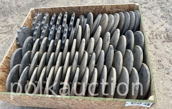 9745 - CRATE OF JOHN DEERE 7200 PLANTER CLOSING WHEELS