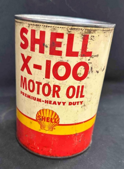SHELL X-100 QUART CAN - EMPTY