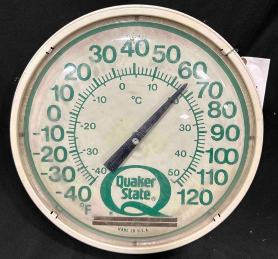 QUAKER STATE THERMOMETER - 14"