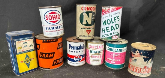 (9) MINI VINTAGE CAN BANKS