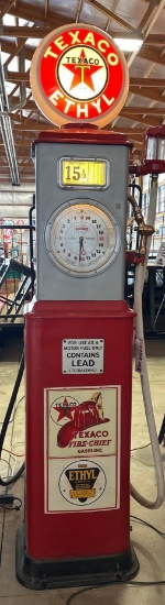 BENNETT MODEL 150 TEXACO FIRE CHIEF GAS PUMP - REPOP GLOBE -