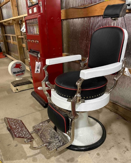KOKEN ANTIQUE BARBER CHAIR - 50" x 28" x 45"