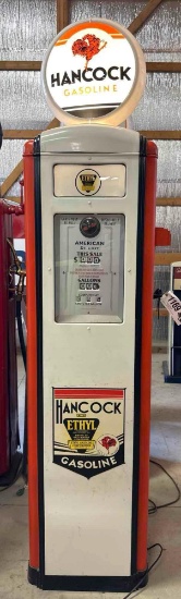 AMERICAN MODEL 900 HANCOCK GAS PUMP - REPOP GLOBE - 85"