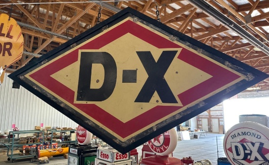 D-X PORCELAIN SIGN - 42.5" x 75" - DOUBLE SIDED