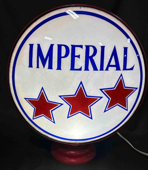 IMPERIAL GAS PUMP GLOBE - ORIGINAL LENSES - 16.5"
