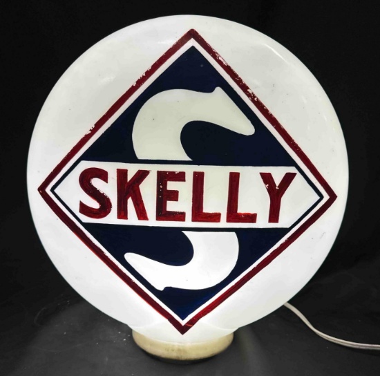 SKELLY ONE PIECE GAS PUMP GLOBE - ORIGINAL - 16"