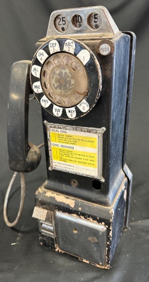WESTER ELECTRIC BELL SYSTEM ANTIQUE ROTARY PAY TELEPHONE