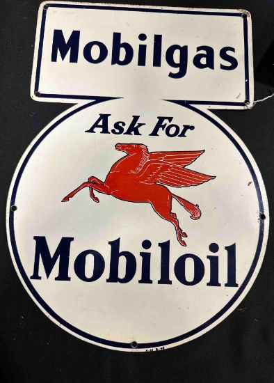 MOBILGAS TIN SIGN - 10.5" x 16" - SINGLE SIDED
