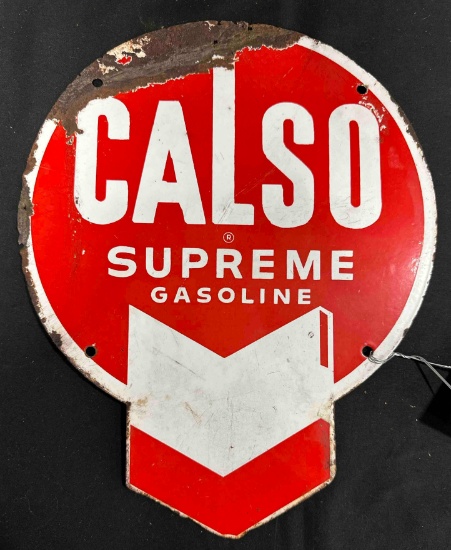 CALSO SUPREME PORCELIAN SIGN - 11" x 13.5" - SINGLE SIDED
