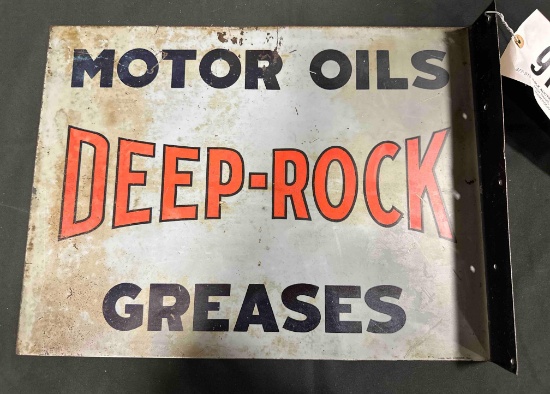 DEEP ROCK TIN FLANGE SIGN - 14" x 18.5" - DOUBLE SIDED