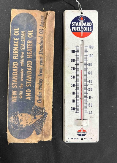STANDARD THERMOMETER - 3" x 11.75" & STANDARD FURNACEE OIL BOX