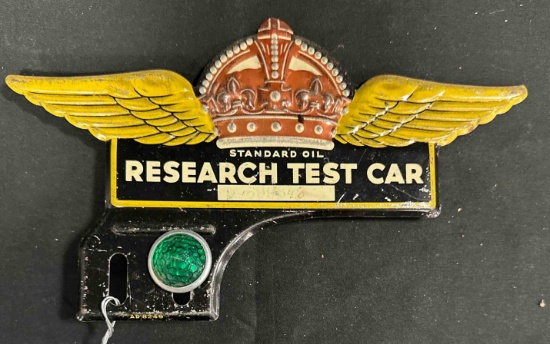 STANDARD OIL RESEARCH TEST CAR TOPPER - 9" x 3.75"