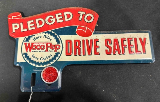 WOCO PEP PLEDGE TO DRIVE SAFELY TOPPER - 9.5" x 4.5"