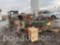 CONTENTS OF SCRAP PILE - BARRELS, RACKS, SHELVING, ETC (WF)