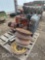 PALLET WITH IH GAS MOTOR, (4) RIMS, ETC. (CF)