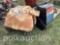 ROLLIGN CART w/ TRACTOR HEAD & BOX OF MISC. FASTENERS (CF)